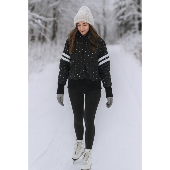 BOGNER Collection Polka Dot Snow Chic Apres Ski Quarter Zip Pullover Jacket 6 - Picture 1 of 9